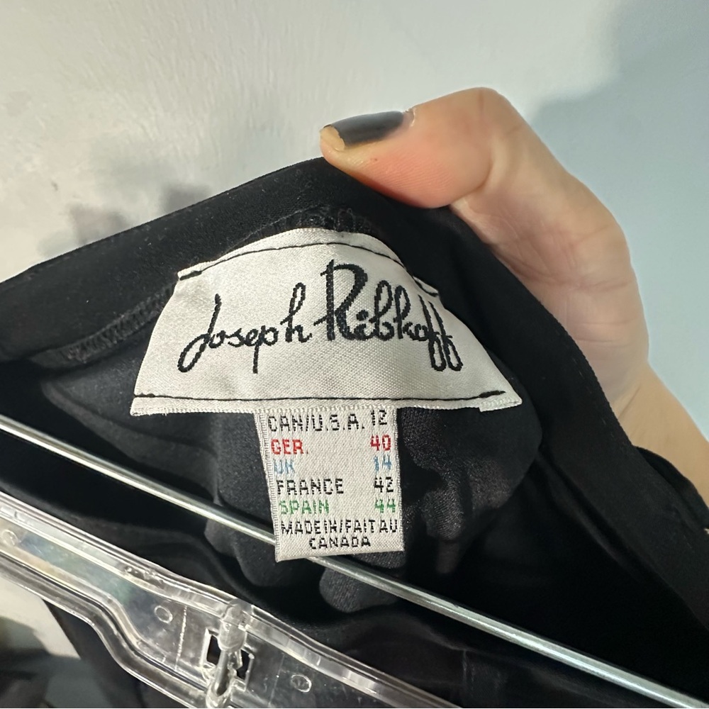 🇨🇦 Joseph Ribkoff Black Midi Skirt 12 - Picture 7 of 9